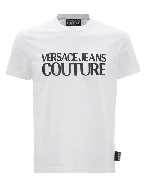 versace couture white t shirt|versace t shirt men price.